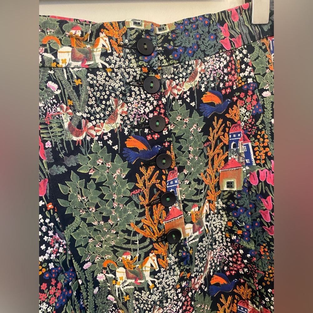 Vintage Collection Toussaint Folk Midi Skirt Cottagecore Whimsical Artsy Spring - Picture 9 of 12